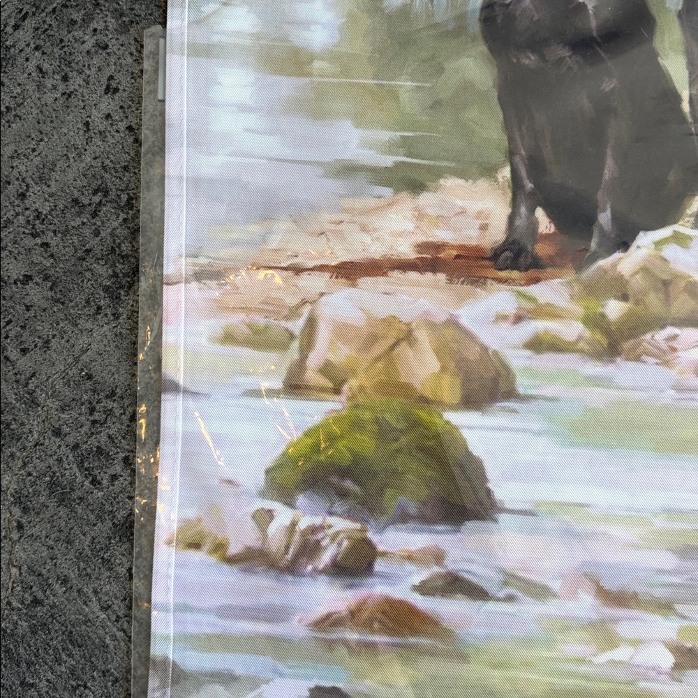 NWT - Evergreen Garden Flag - Black Labrador lake setting - Picture 4 of 5